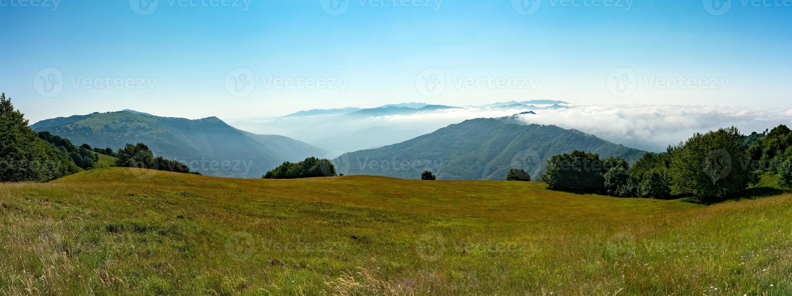 mountains and clouds panorama photo