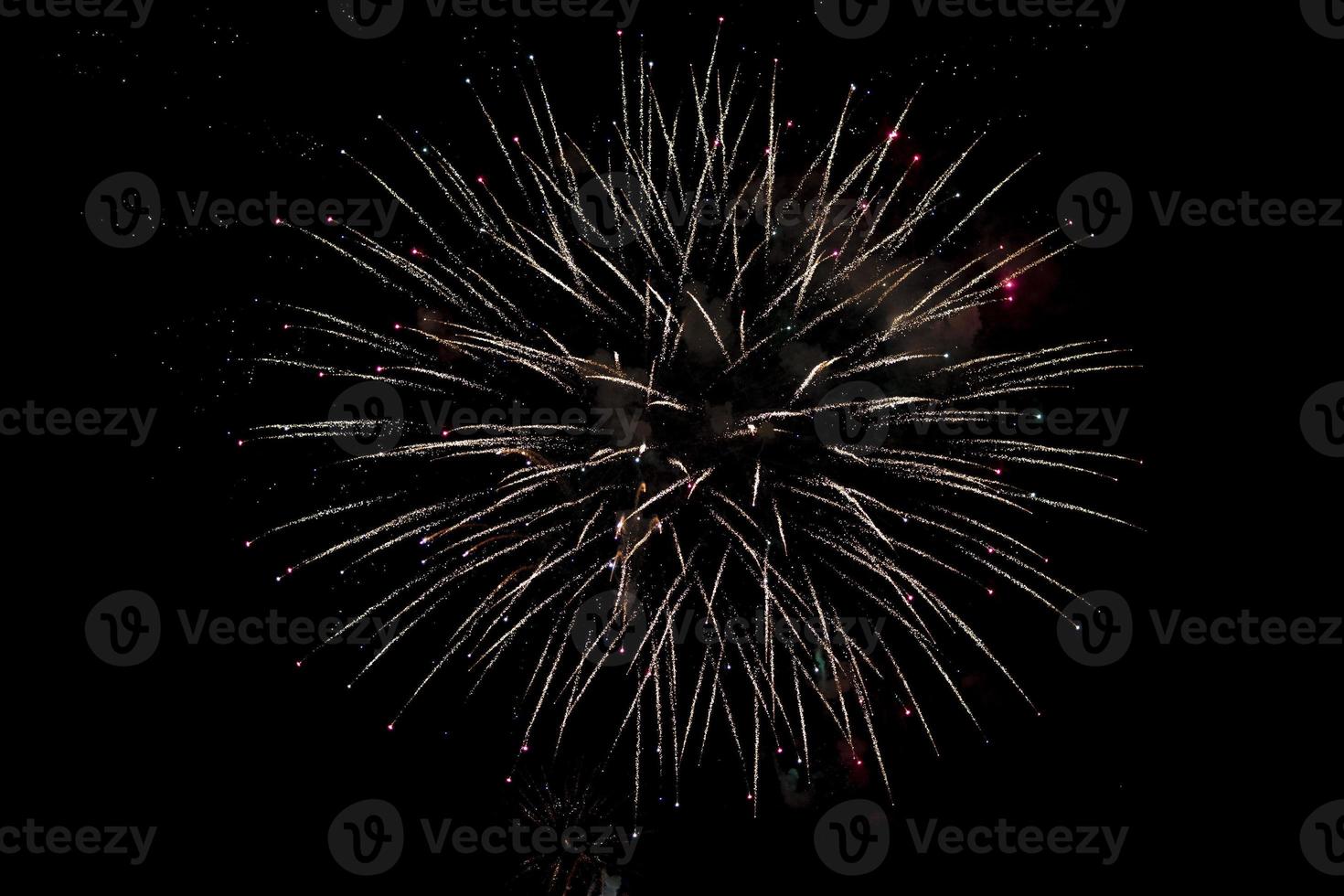 fireworks on black background photo