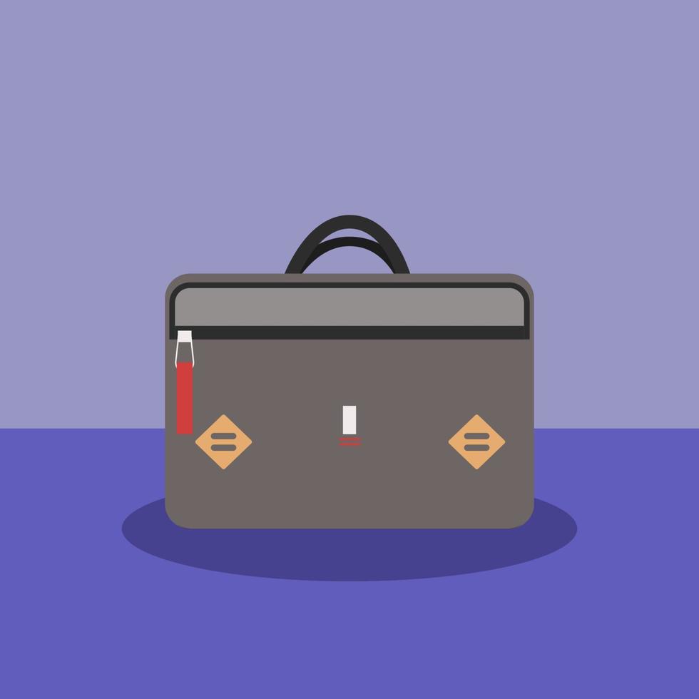 Backpack and bag flat illustration vector