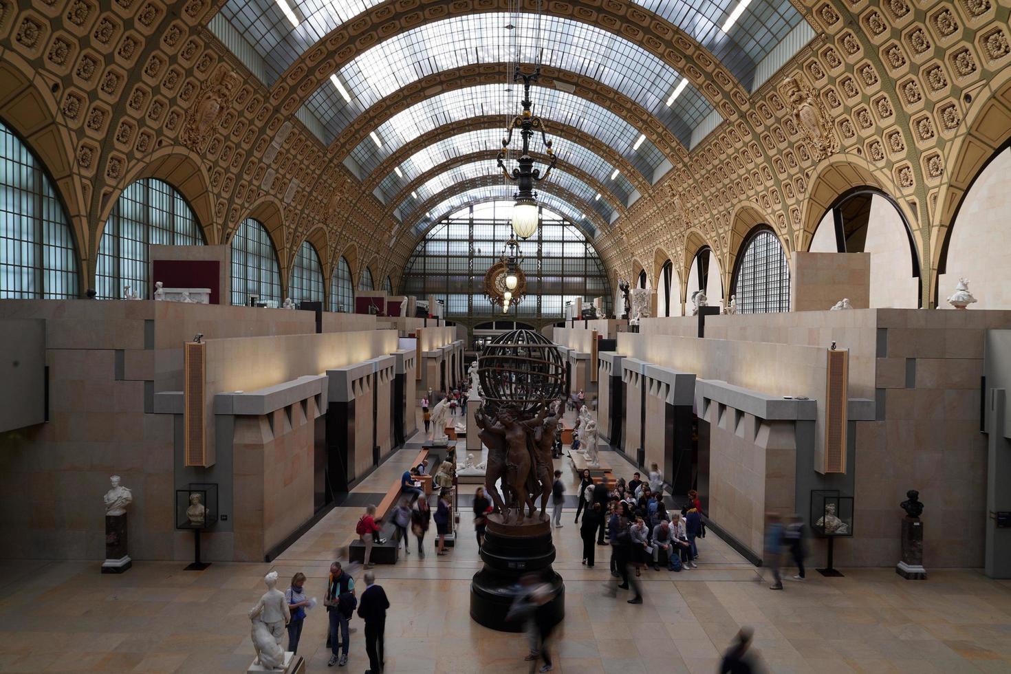 PARIS, FRANCE - OCTOBER 5 2018 -  Orsay Museum full of visitors photo