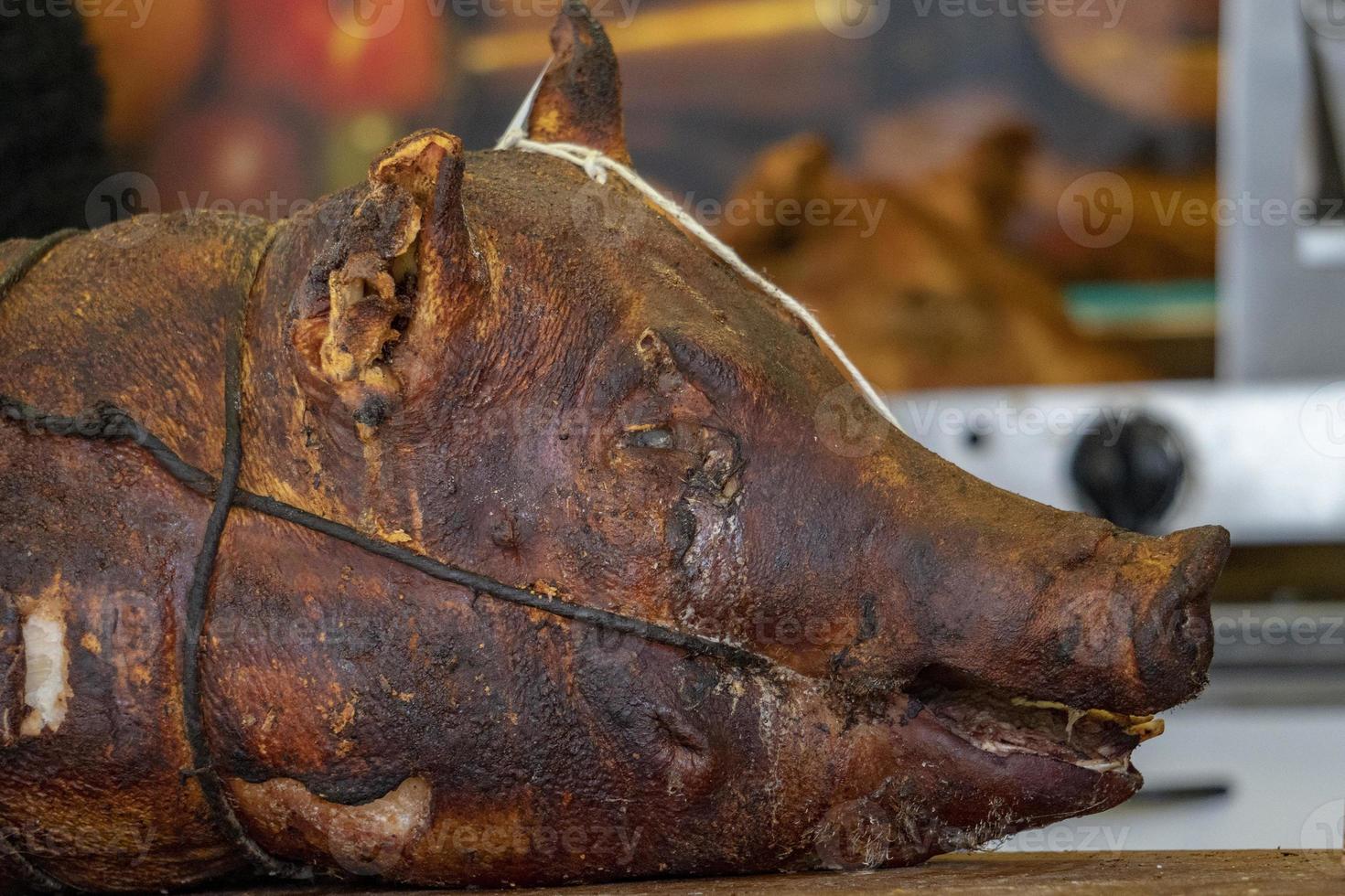 porchetta pork pig cooked italian style photo