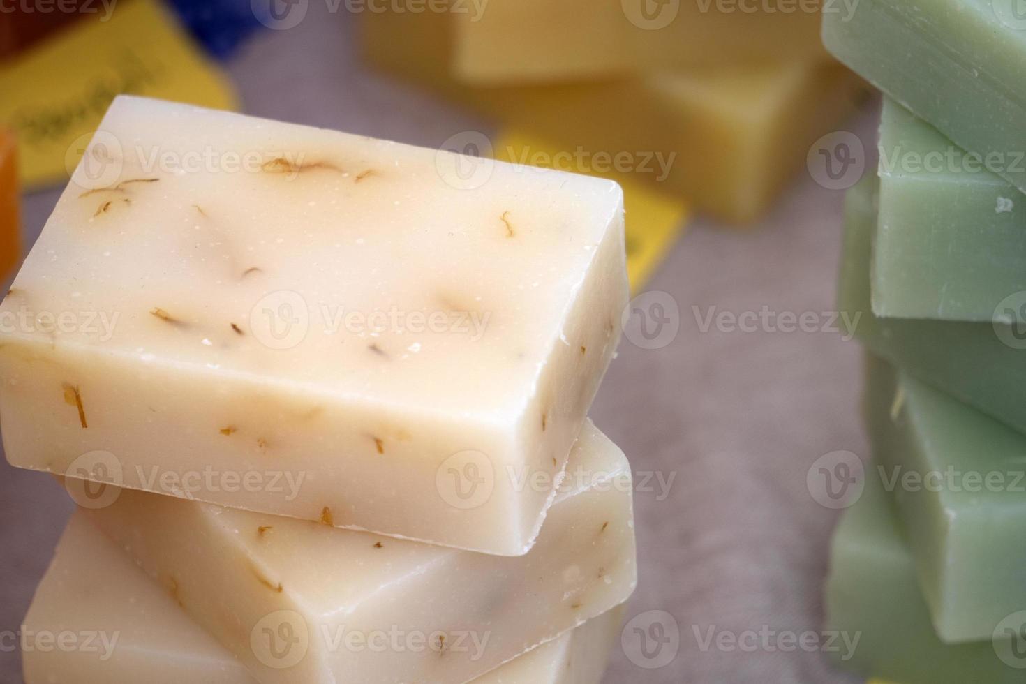 natural hand made soap at the market photo