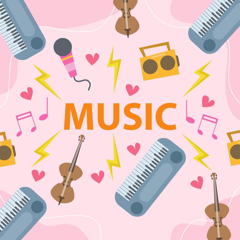 Beautiful Music Background is ideal for use as a background. vector