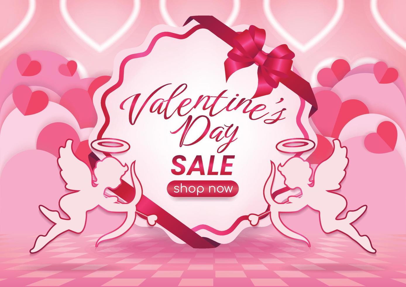 happy valentine's day display website background vector