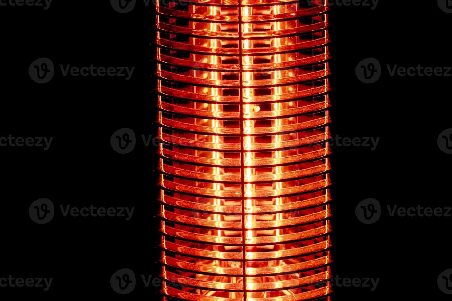 electric heater detail isolated on black photo