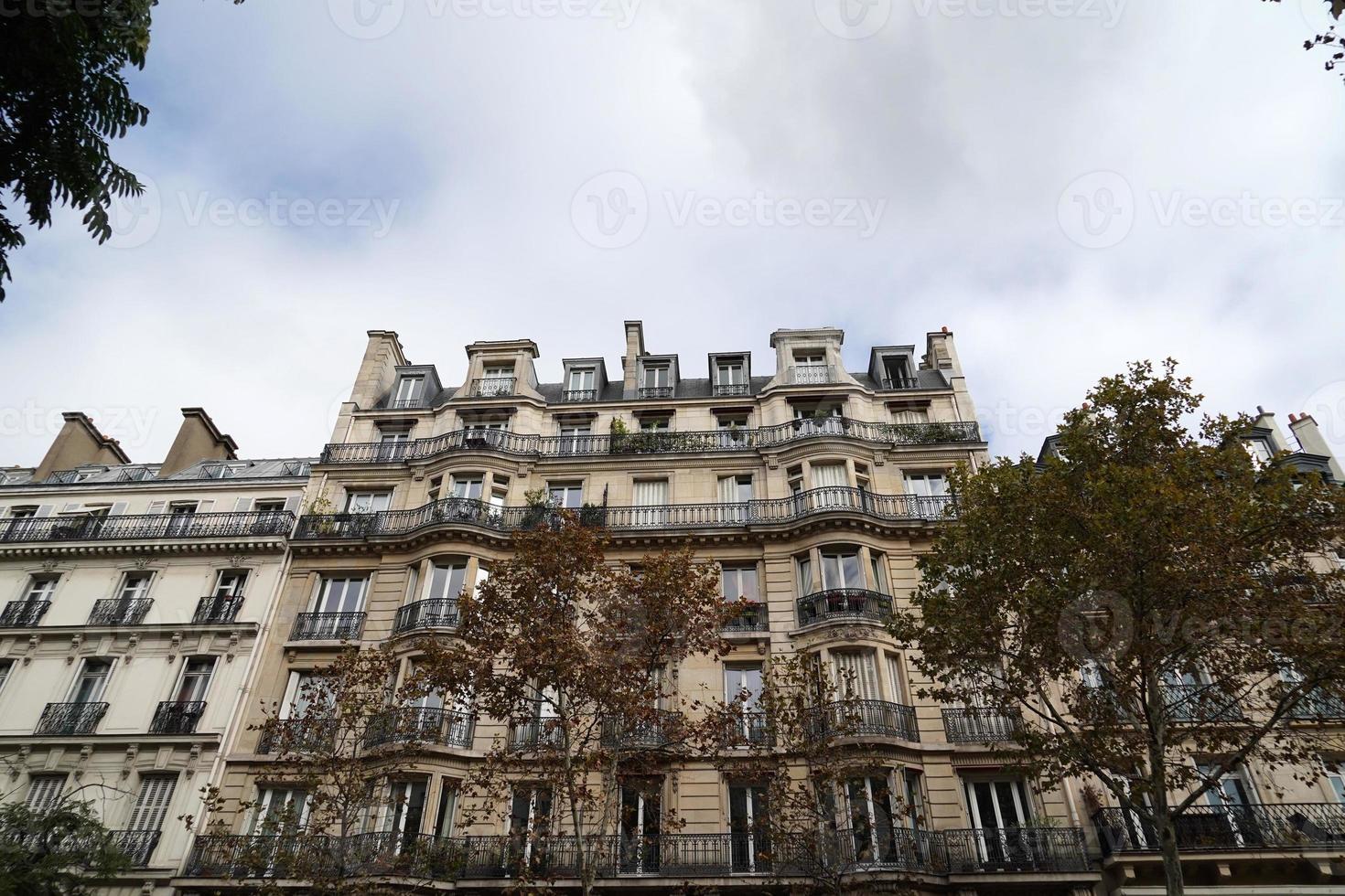 paris roofs chimney and building cityview photo