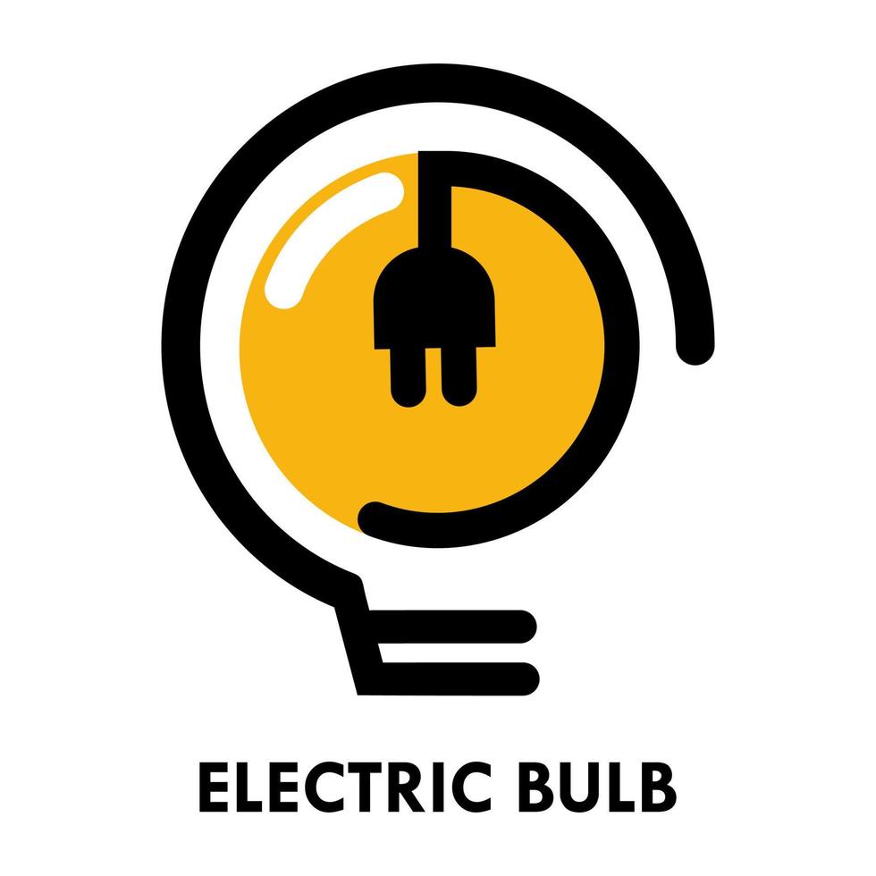 plantilla de ilustración de diseño de logotipo de bombilla eléctrica. vector