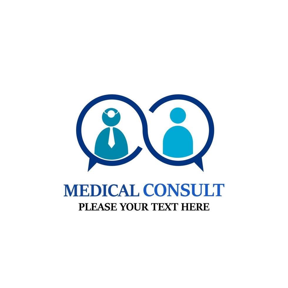 Medical consult design template illustration. There are doctor and patient. This is good for medical vector