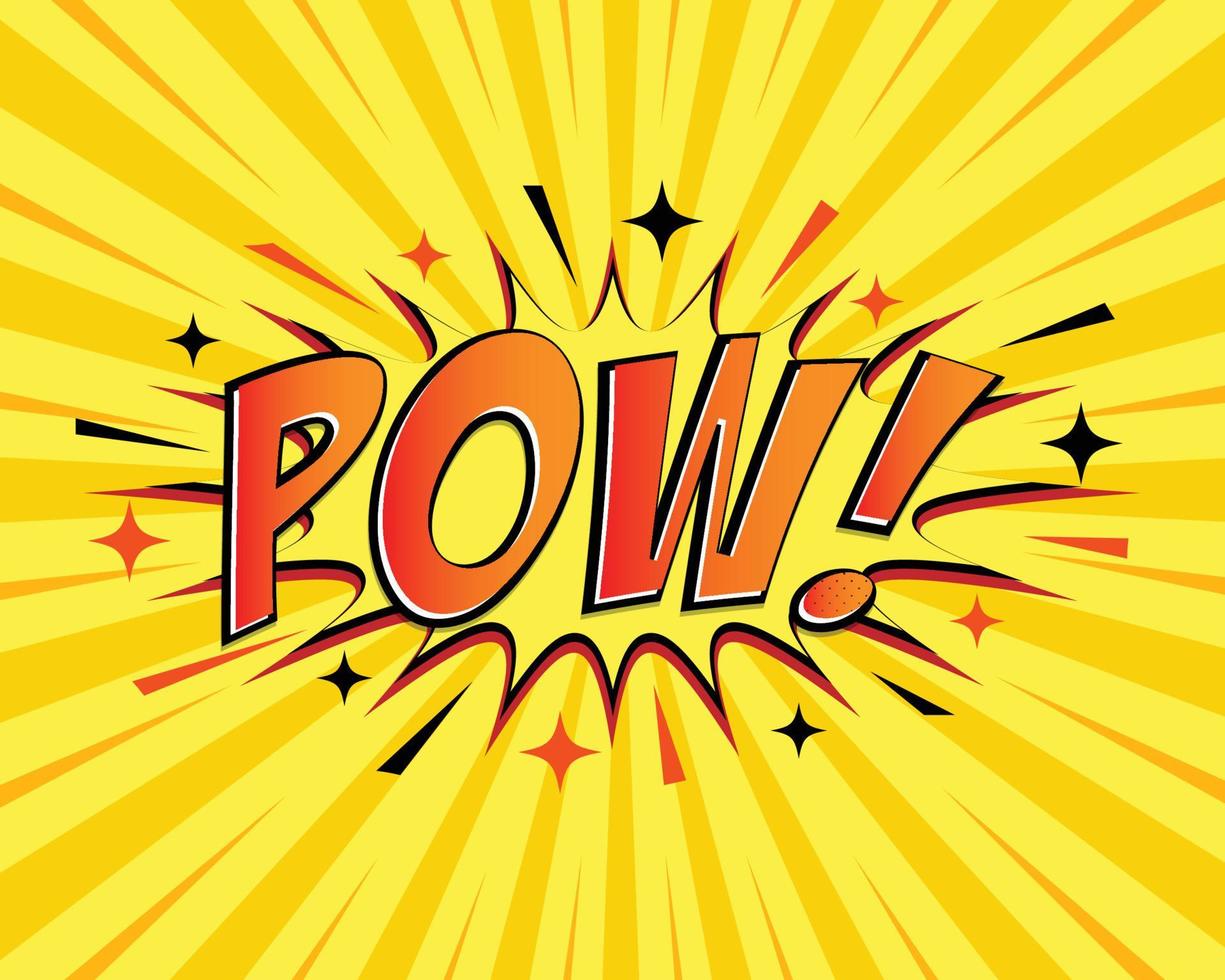 Pow comic book Art design. vector