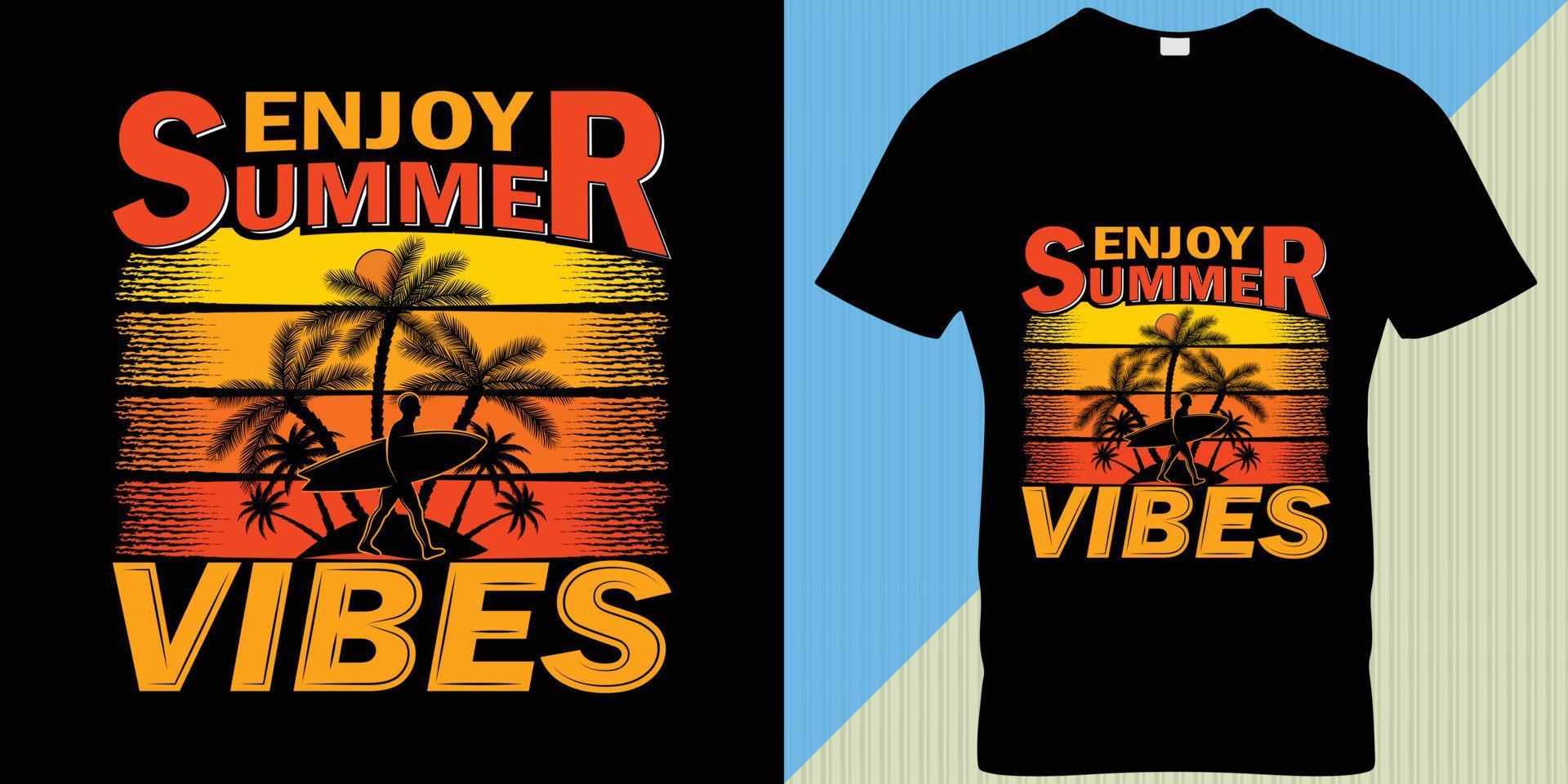 diseño de camisetas de temporada de verano. vector