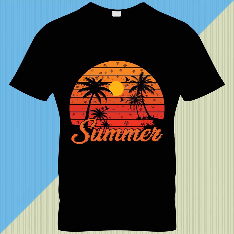 Summer season t-shirt design. vector