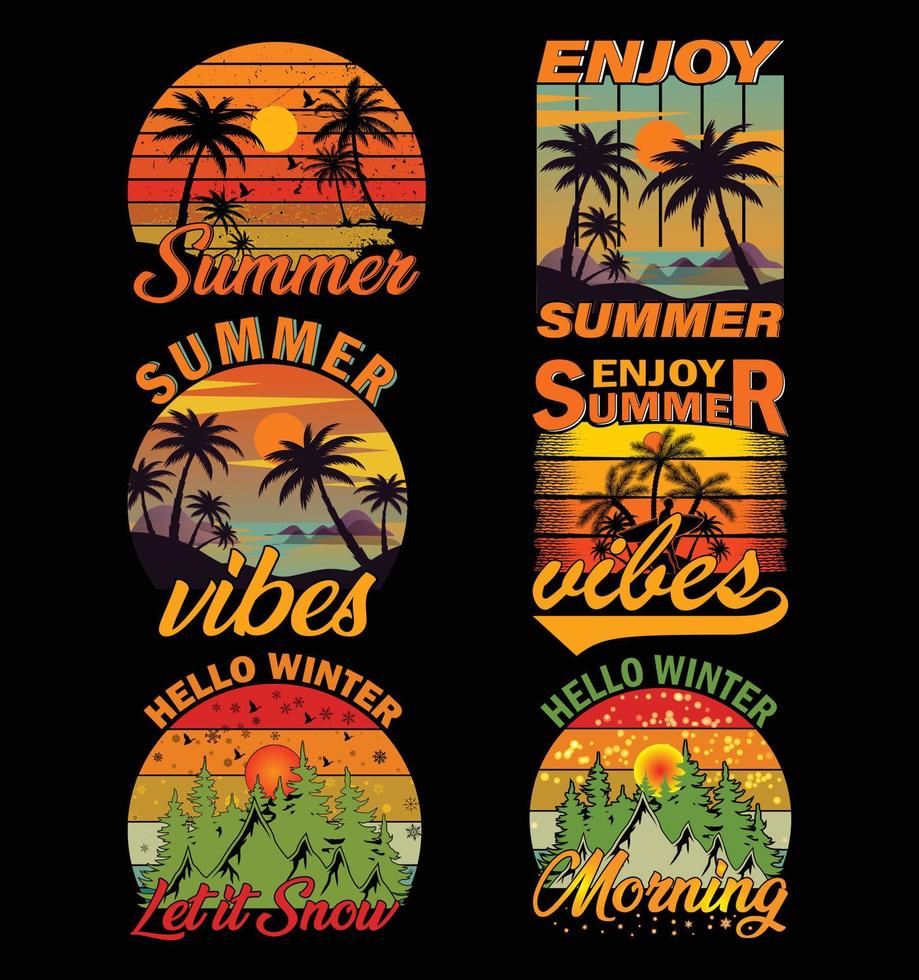 Summer vector t-shirt design.