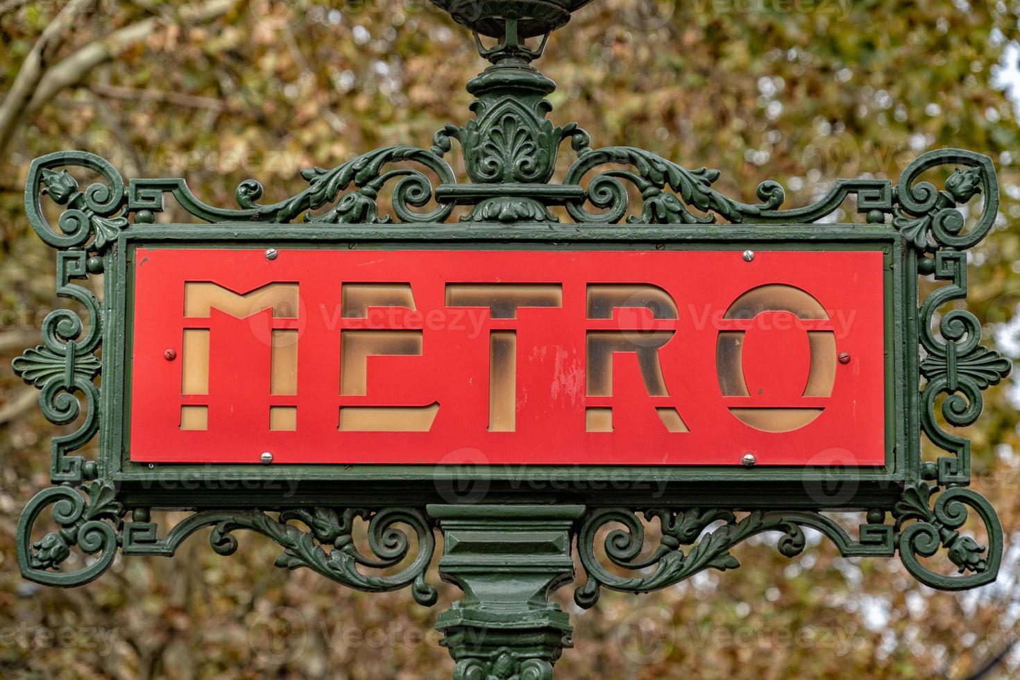 Paris Metro Metropolitain Sign liberty style photo