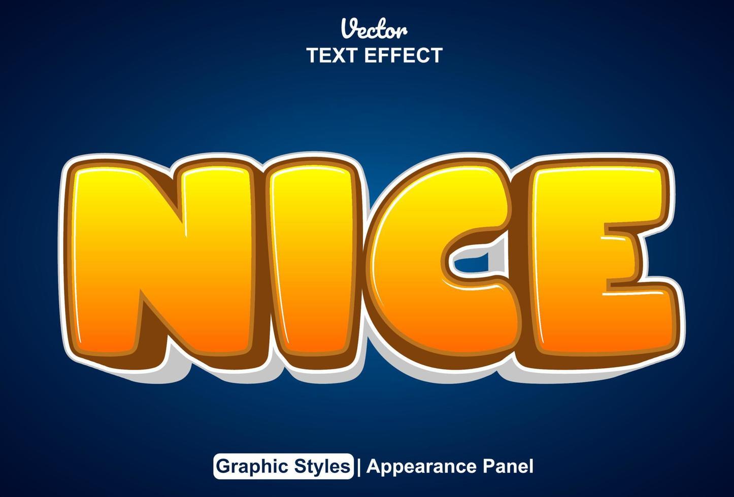 nice text effect with graphic style and editable. vector