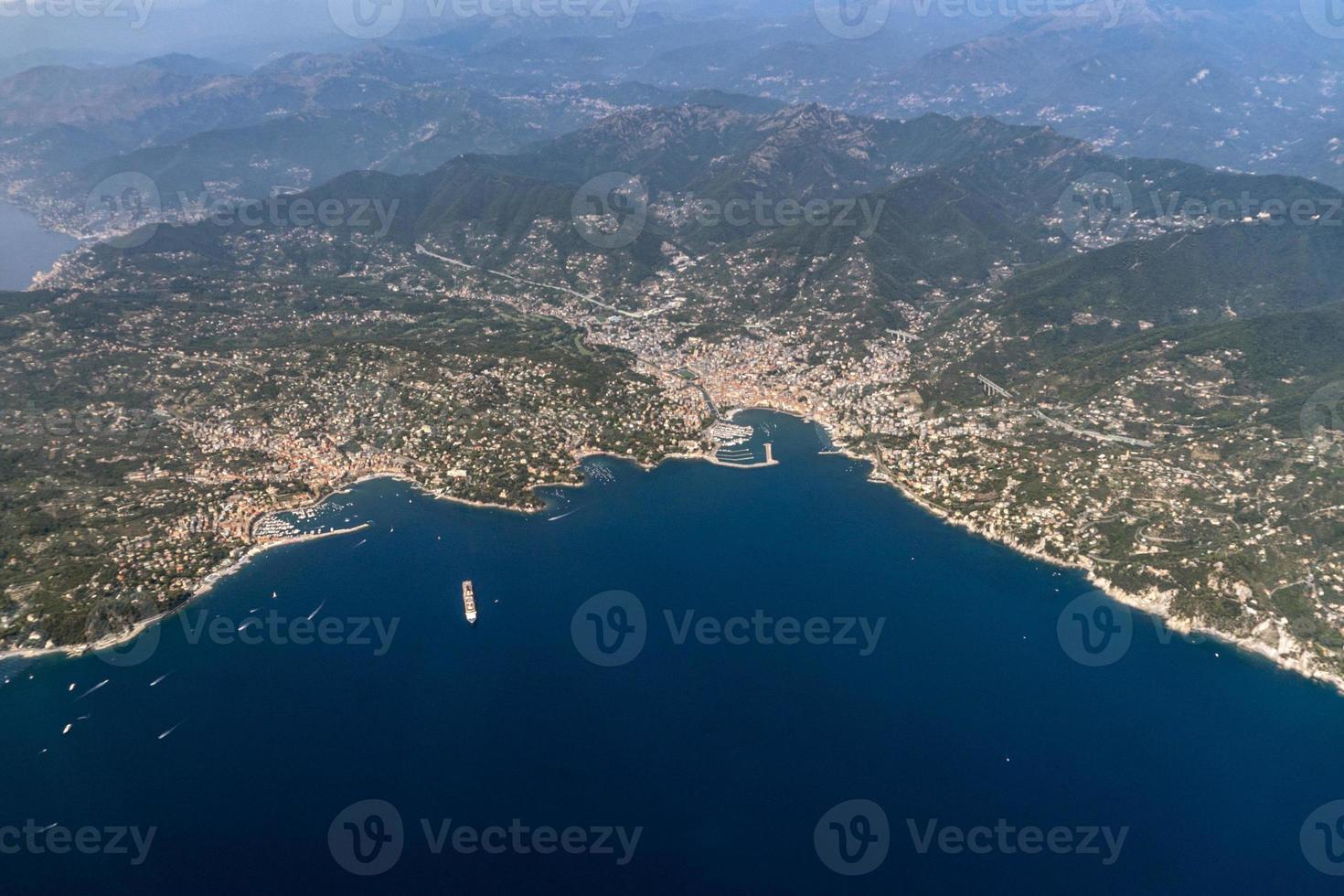 rapallo italy aerial view photo