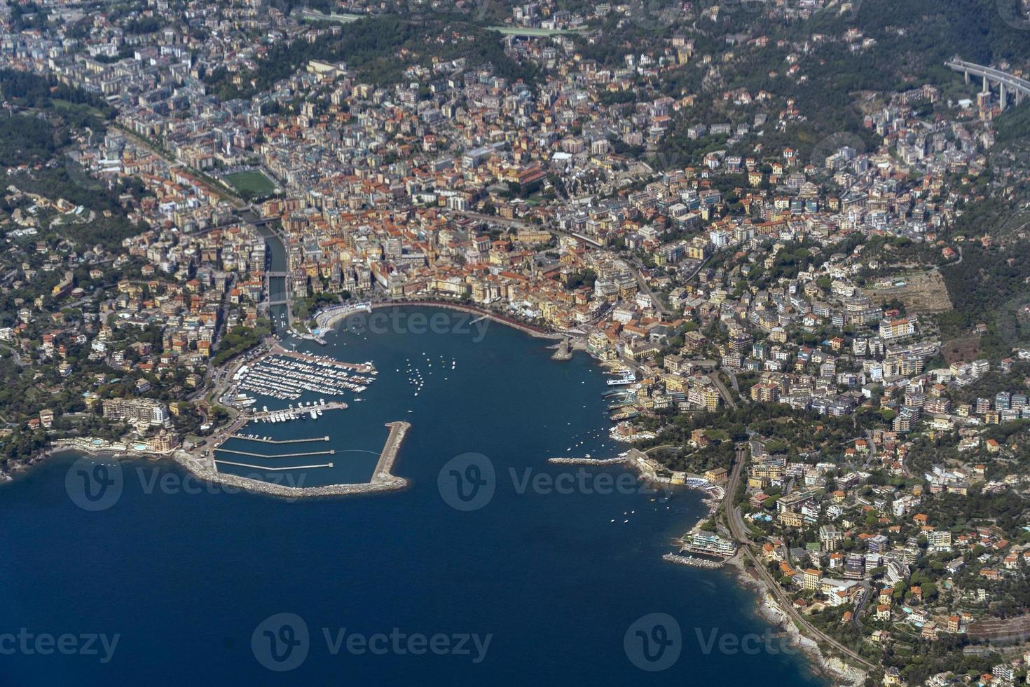 rapallo italy aerial view photo
