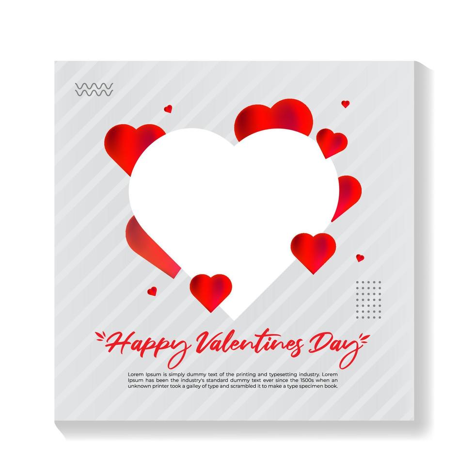 Realistic Valentines day celebration Vector background