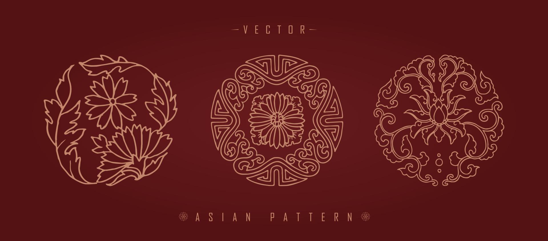 Chinese Lunar New Year Costume Traditional Pattern vector