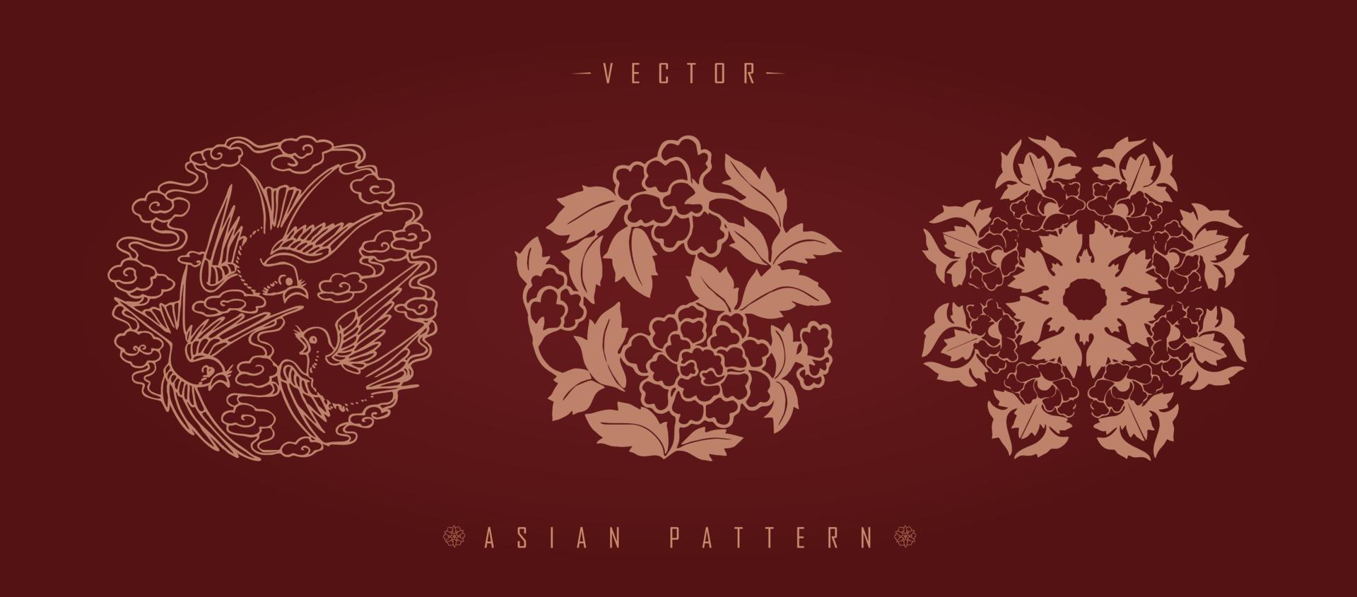 Chinese Lunar New Year Costume Traditional Pattern vector