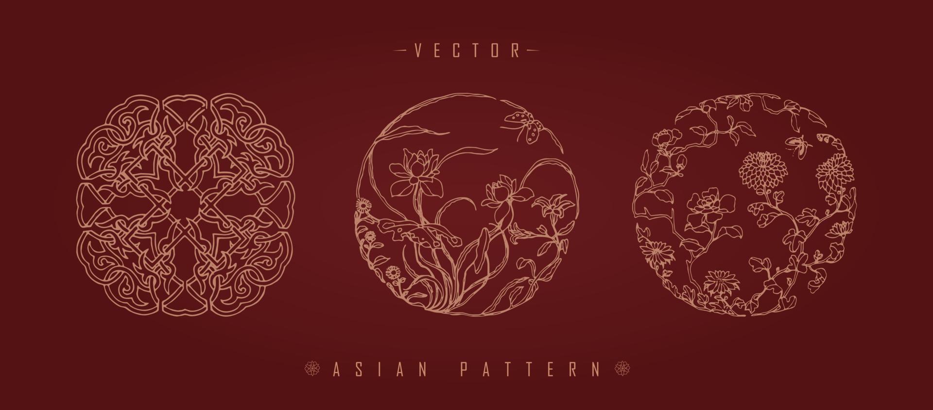 Chinese Lunar New Year Costume Traditional Pattern vector