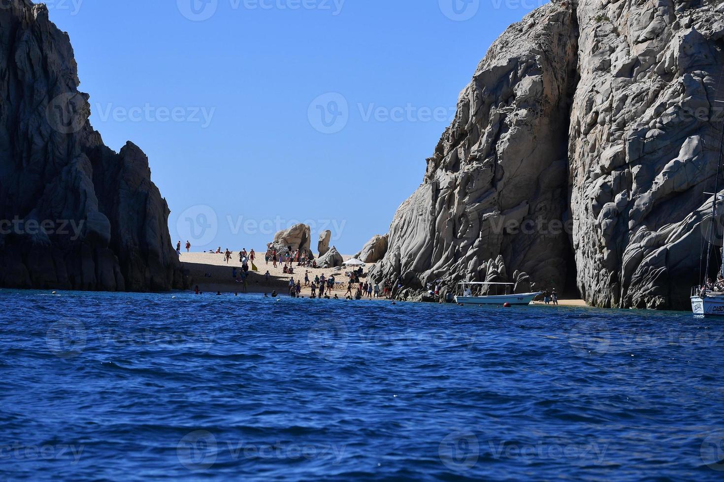 CABO SAN LUCAS, MEXICO - JANUARY 25 2018 - Cruise ship near the shore photo