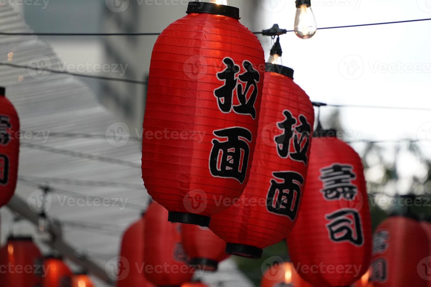 linternas chinas del barrio chino de la ciudad de nueva york foto