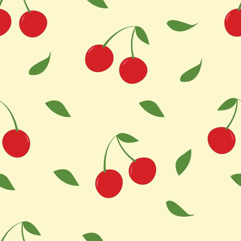 cherry seamless pattern vector stock