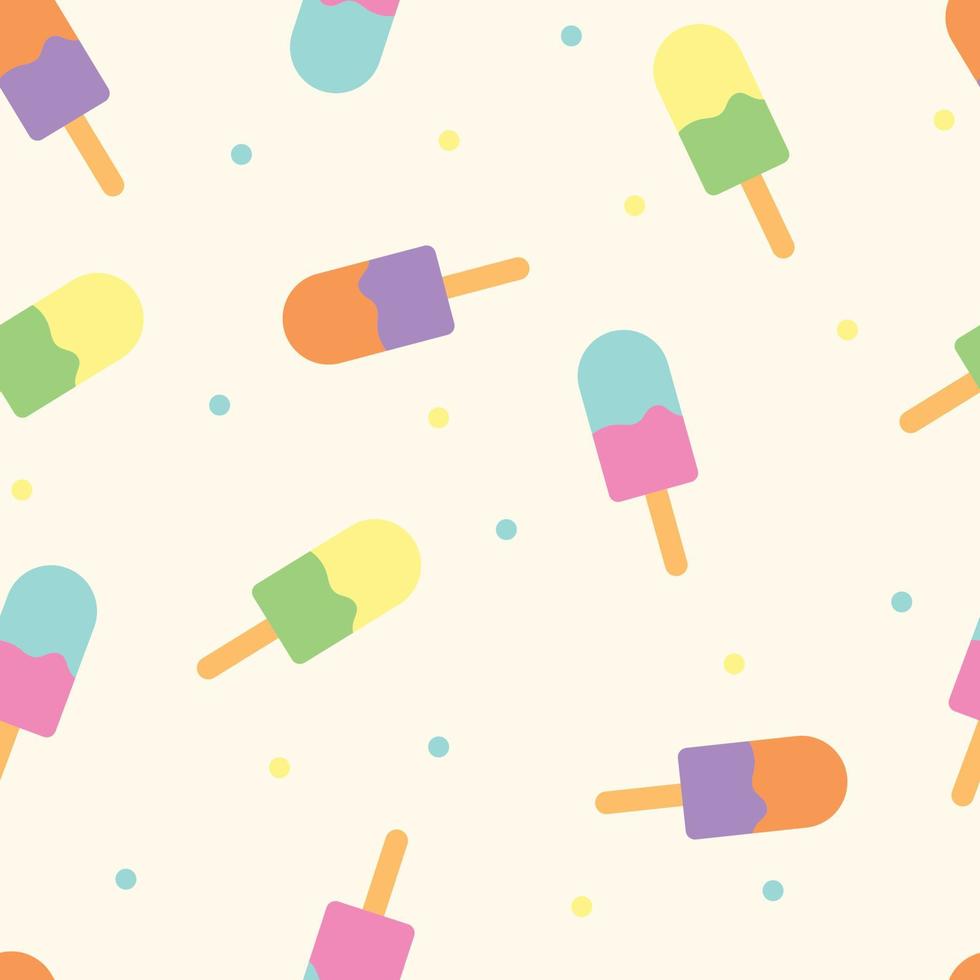 ice cream seamless pattern vector