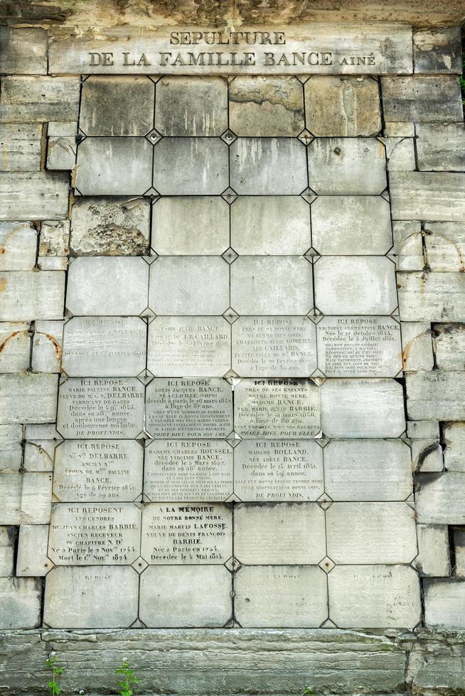 PARIS, FRANCE - MAY 2, 2016 old graves in Pere-Lachaise cemetery photo