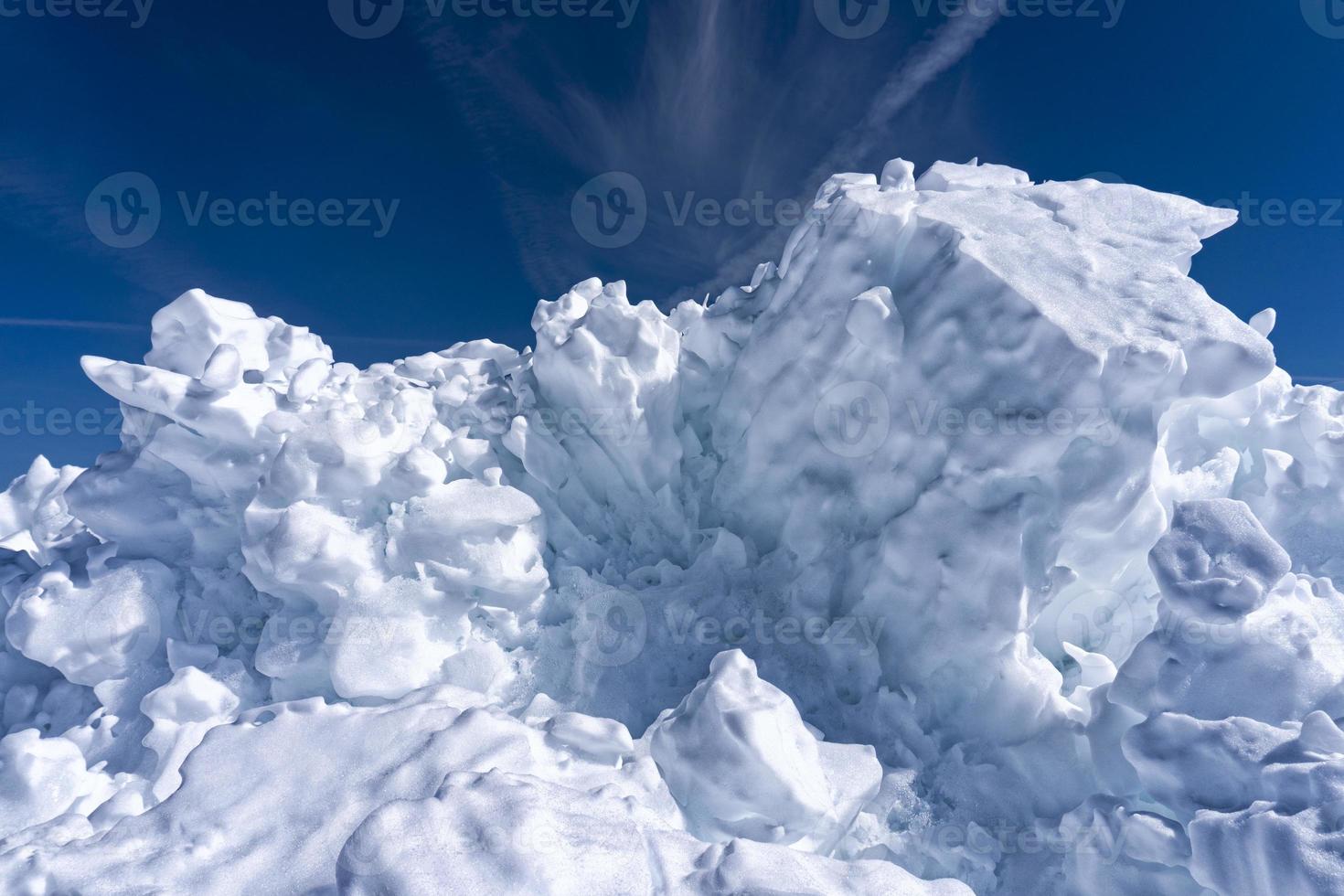 north pole fragmented pack snow polar iceberg photo