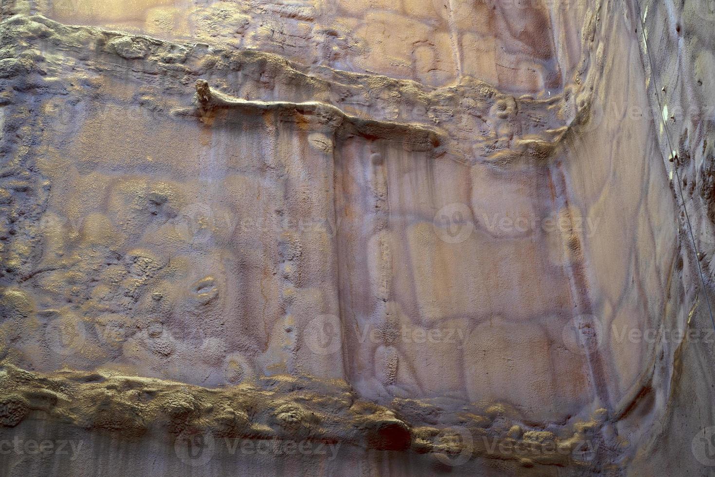 valencia ochre bulding wall in restoration photo