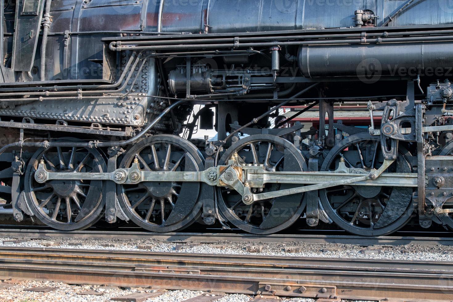 old steam engine iron train detail close up photo