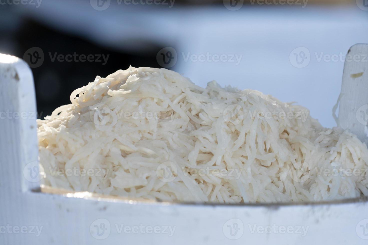 cabbage kraut for sale at the market photo