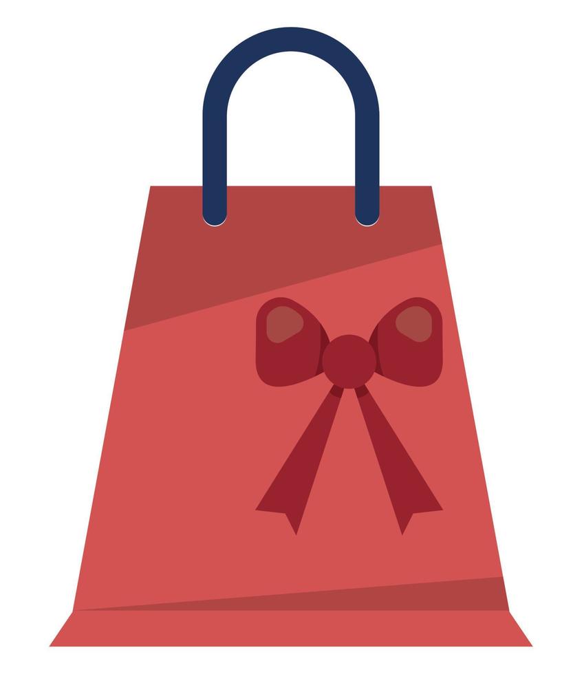 red shopping bag vector