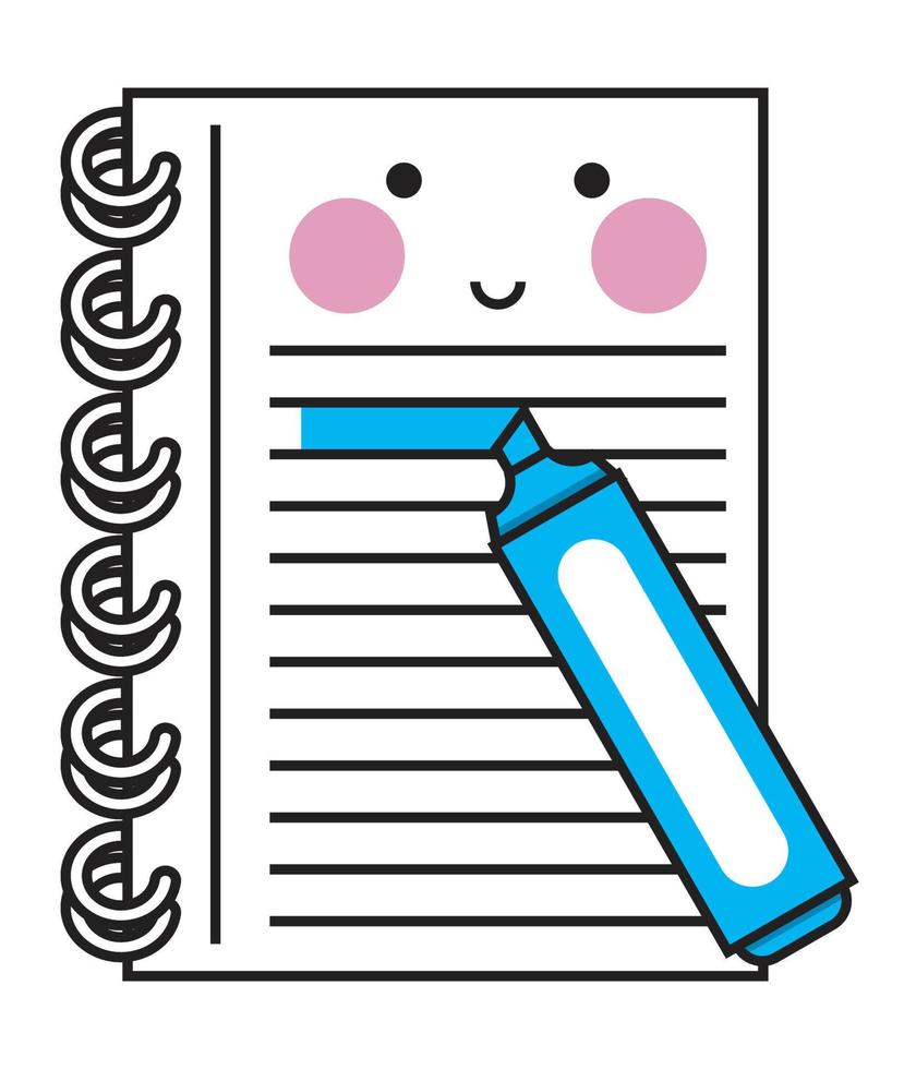 libreta y linterna kawaii 17414765 Vector en Vecteezy