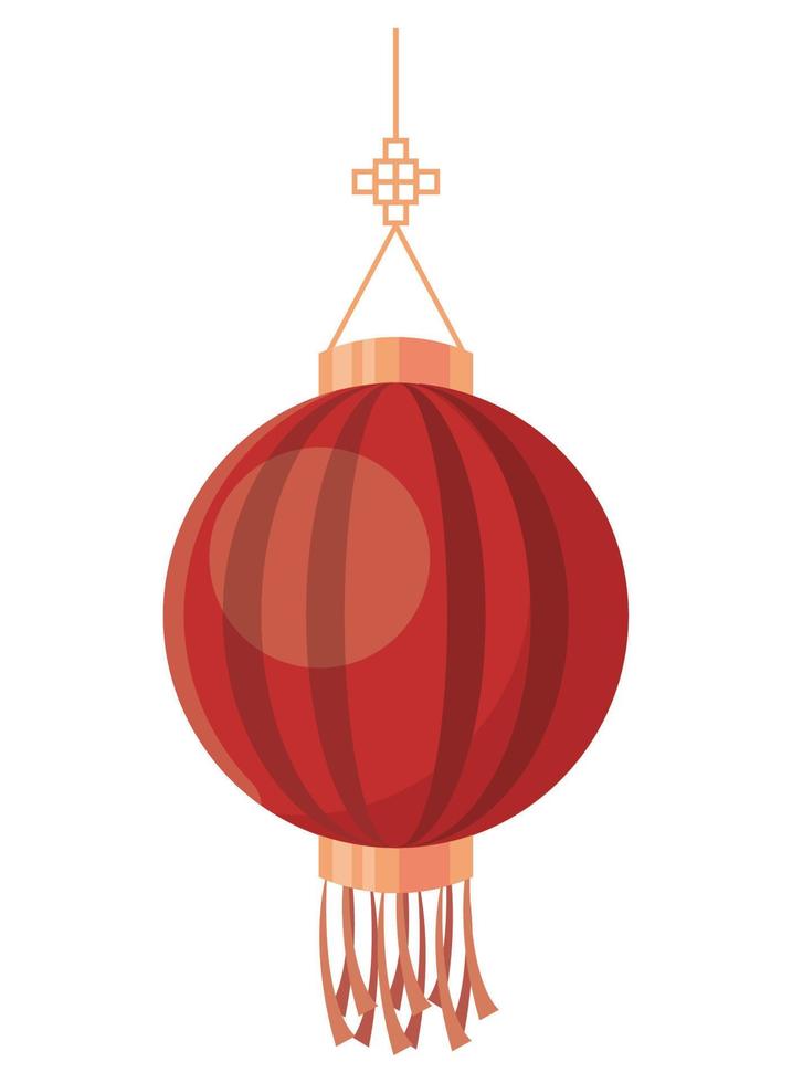 circular asian lamp vector