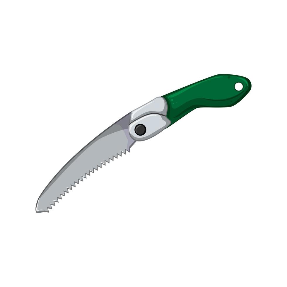 tool saw hand cartoon vector illustration