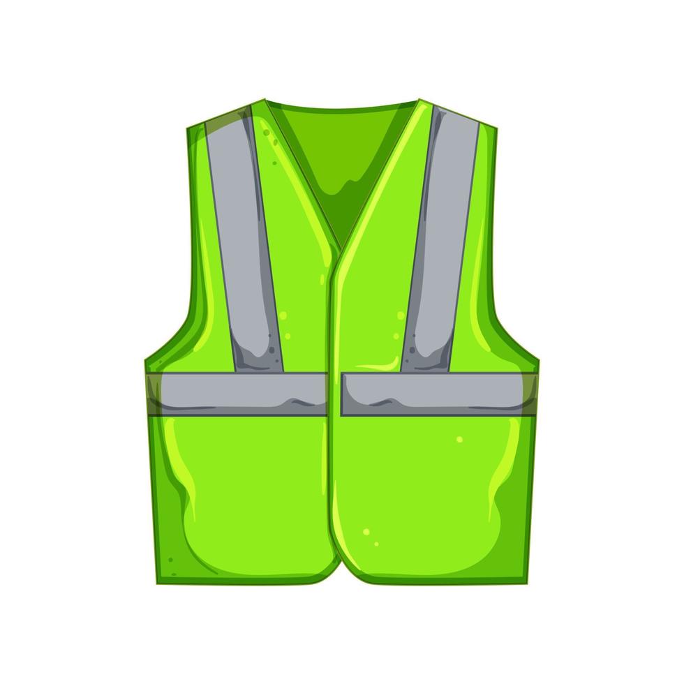 front safe vest cartoon vector illustration