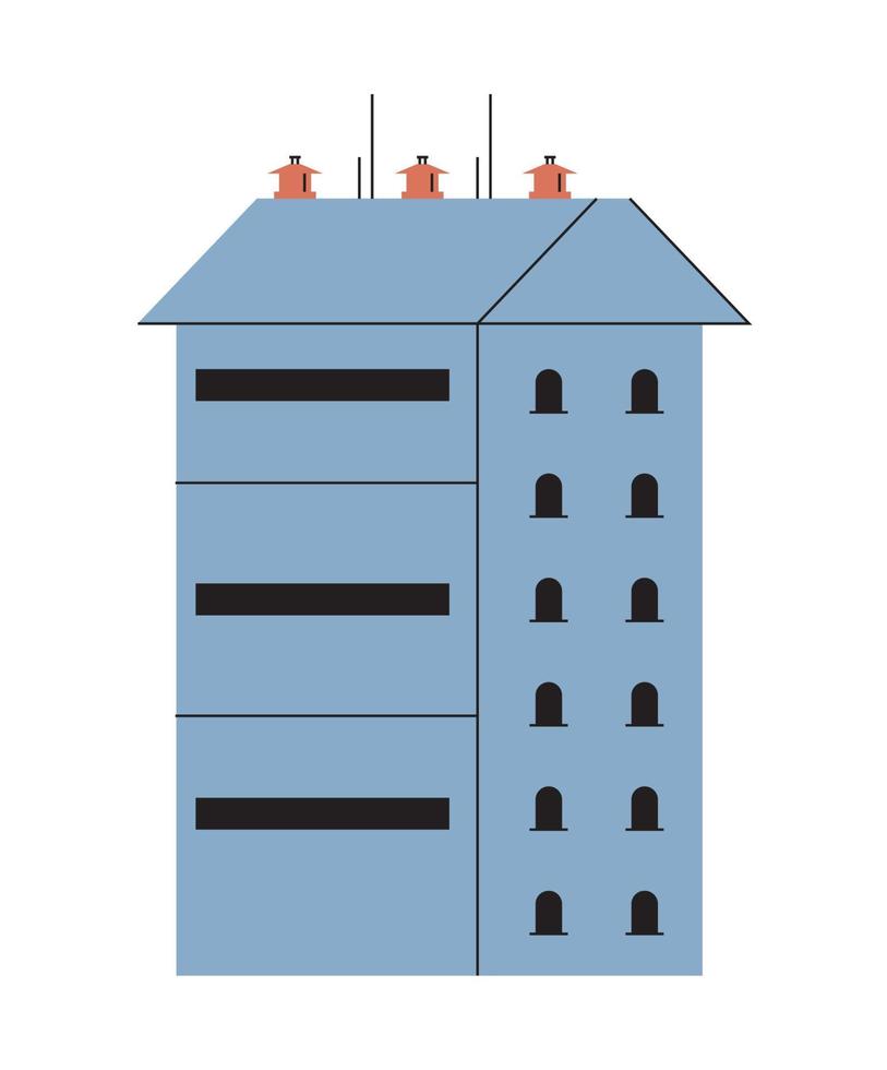 gray factory building vector