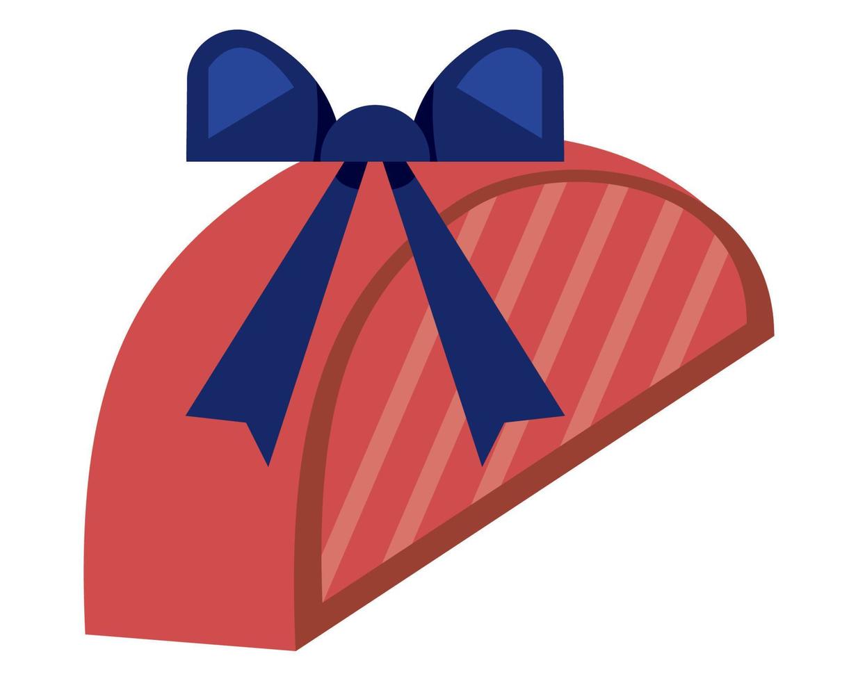 red gift with blue bow vector