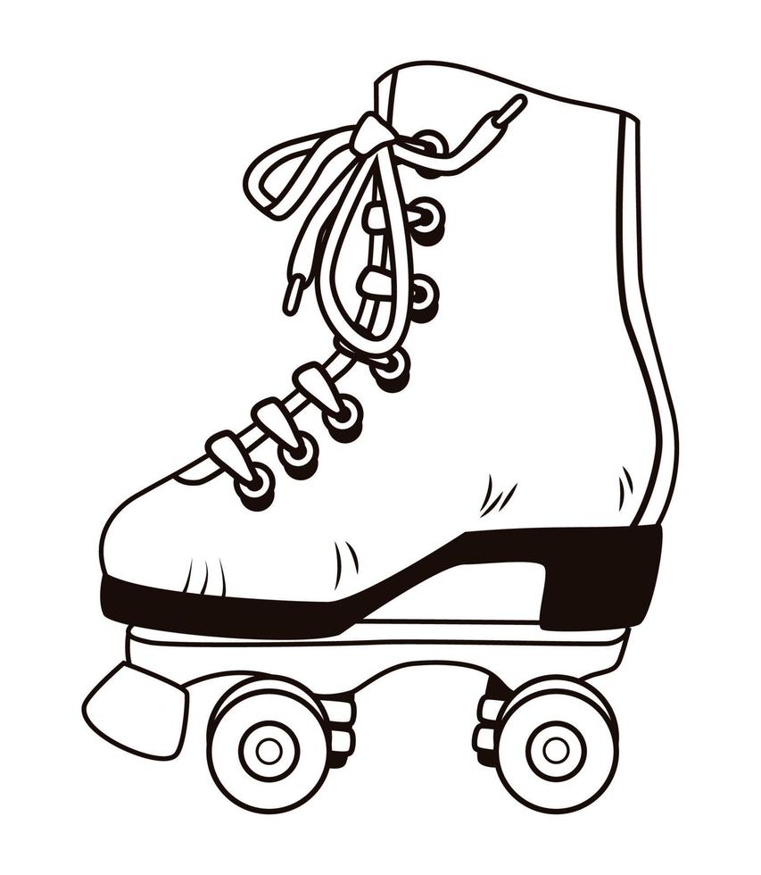 skate monochrome pop art vector