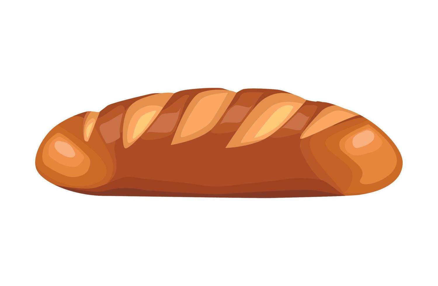 fresh baguette bread food vector