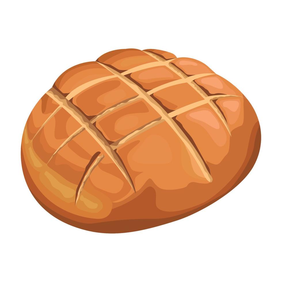 fresh bread poka food vector