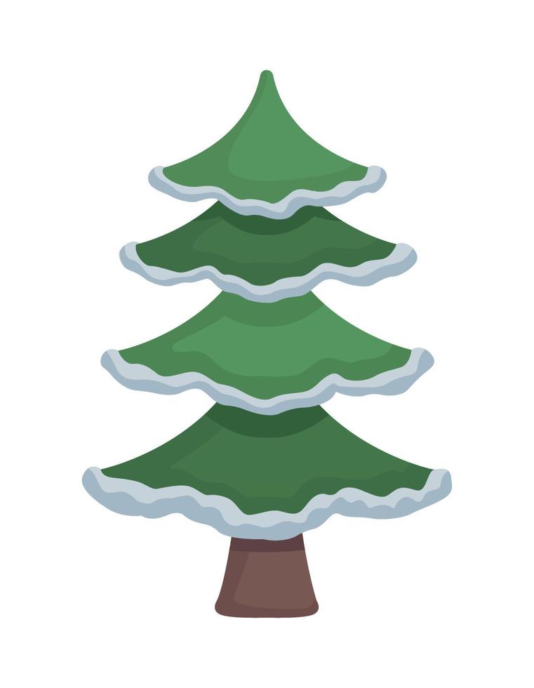 pine tree with snow vector