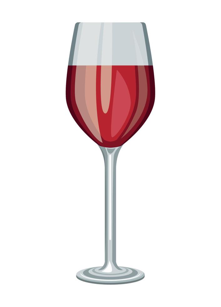 copa de bebida de vino fresco vector