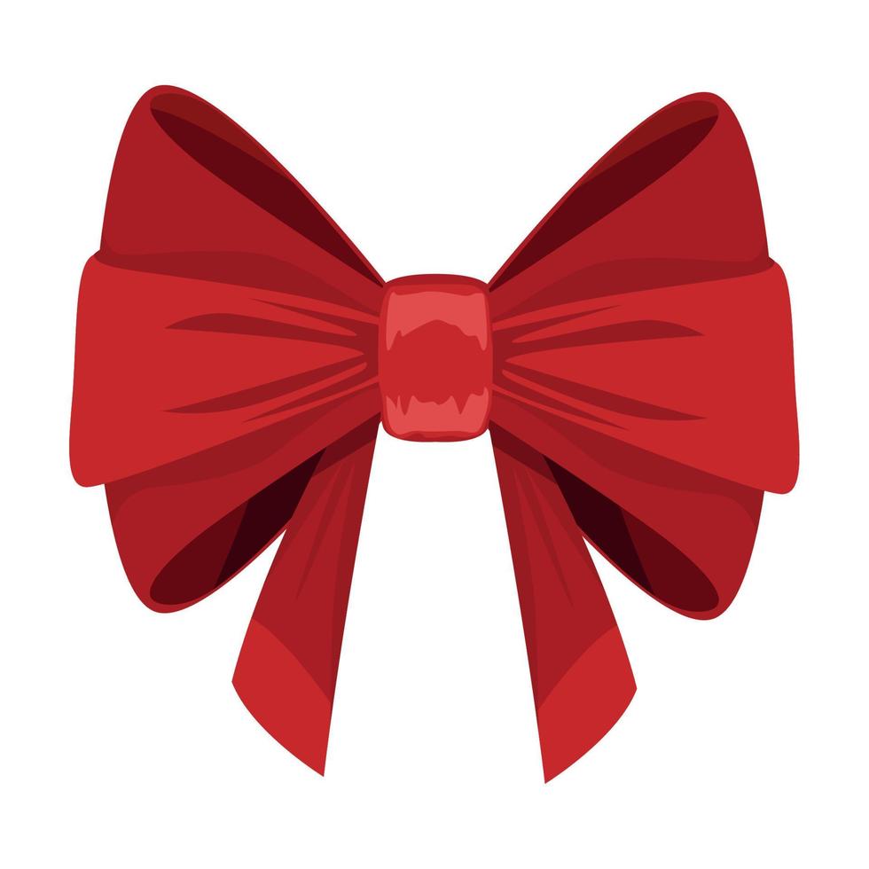 christmas red ribbon vector