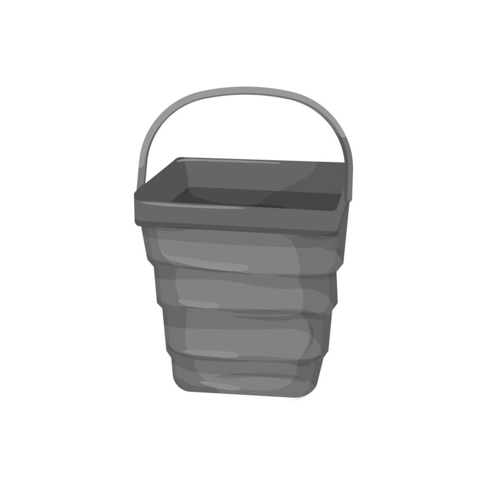 package plastic bucket container cartoon vector illustration