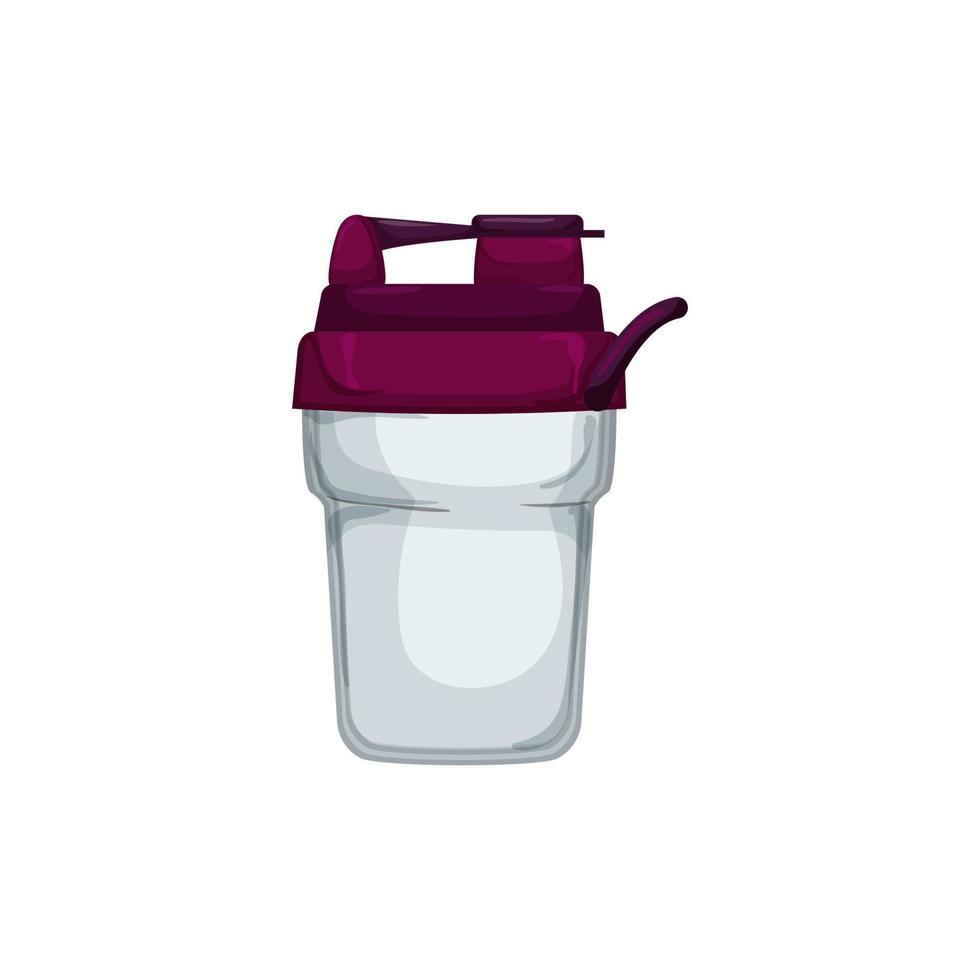 fitness protein shaker cartoon vector illustration