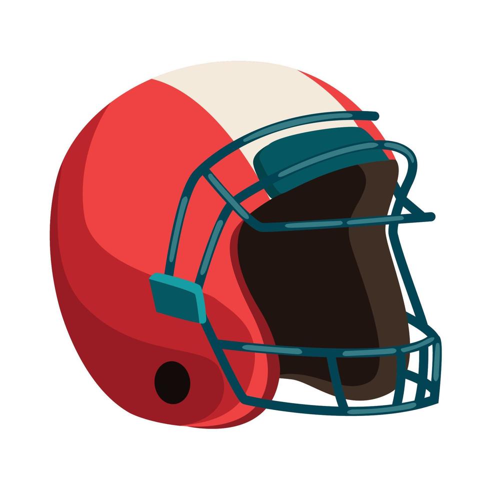 american football helmet equipment vector