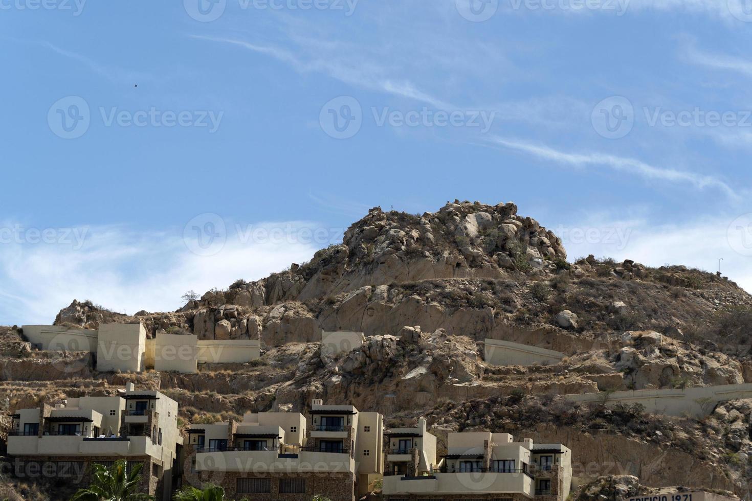 cabo san lucas traditional mexican style houses photo